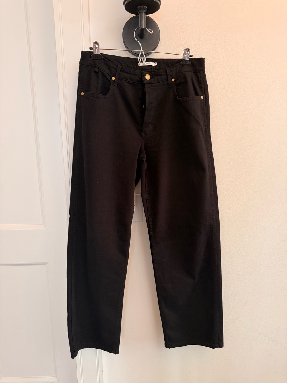 Black Women's Straight-Leg Jeans